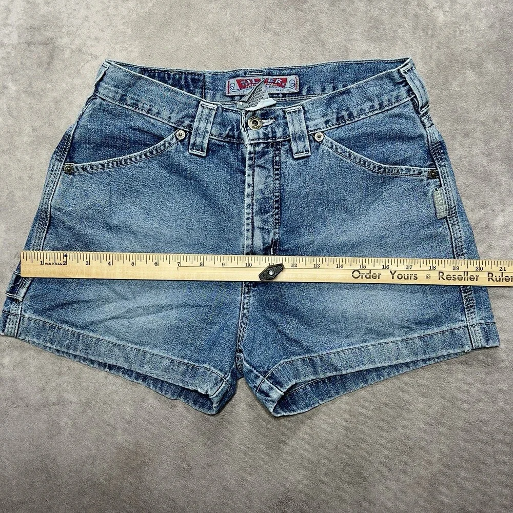 Vintage Silver Jeans Shorts Womens 29 Blue High Waist Denim Made in Canada
